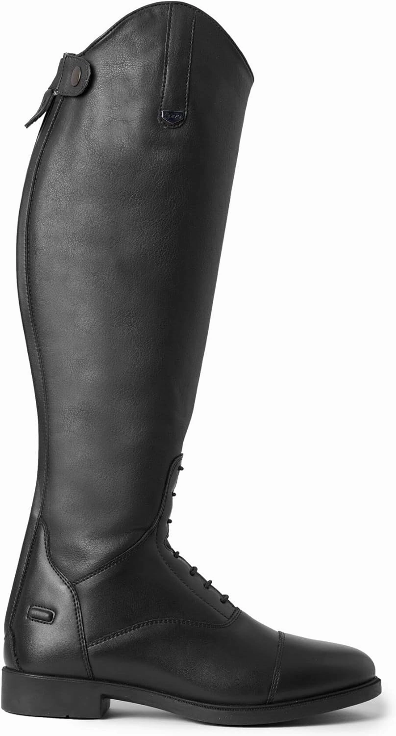 HORZE Rover Kids' Tall Field Boots, Starter Horse Riding Boots with Stretchy Easy-Fit Synthetic Leather and Rear Zipper | Size Chart in Images