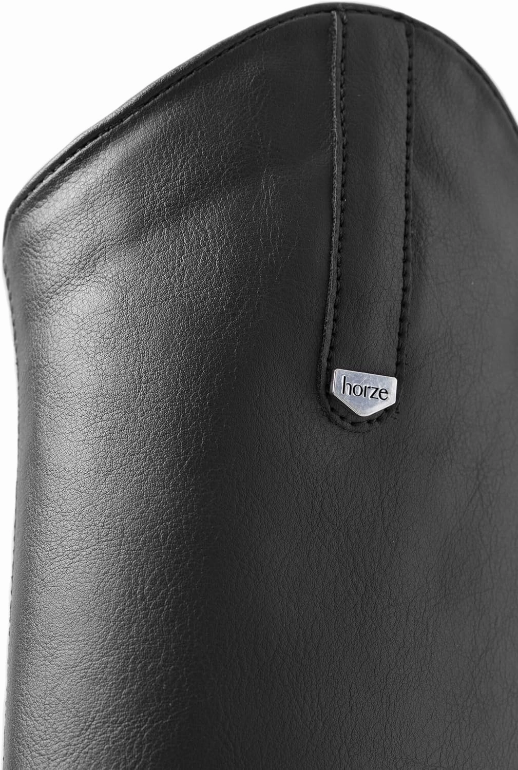 HORZE Rover Kids' Tall Field Boots, Starter Horse Riding Boots with Stretchy Easy-Fit Synthetic Leather and Rear Zipper | Size Chart in Images