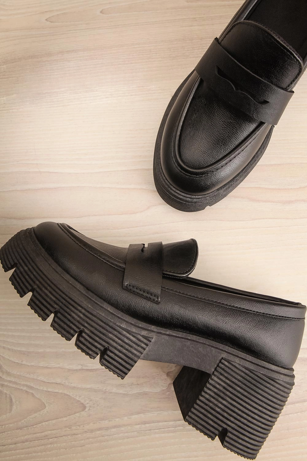 Ibberton | Chunky Heeled Black Loafers