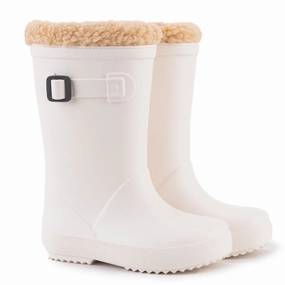 Igor Boy's & Girl's Euri Borreguito Lined Rain Boots, Blanco