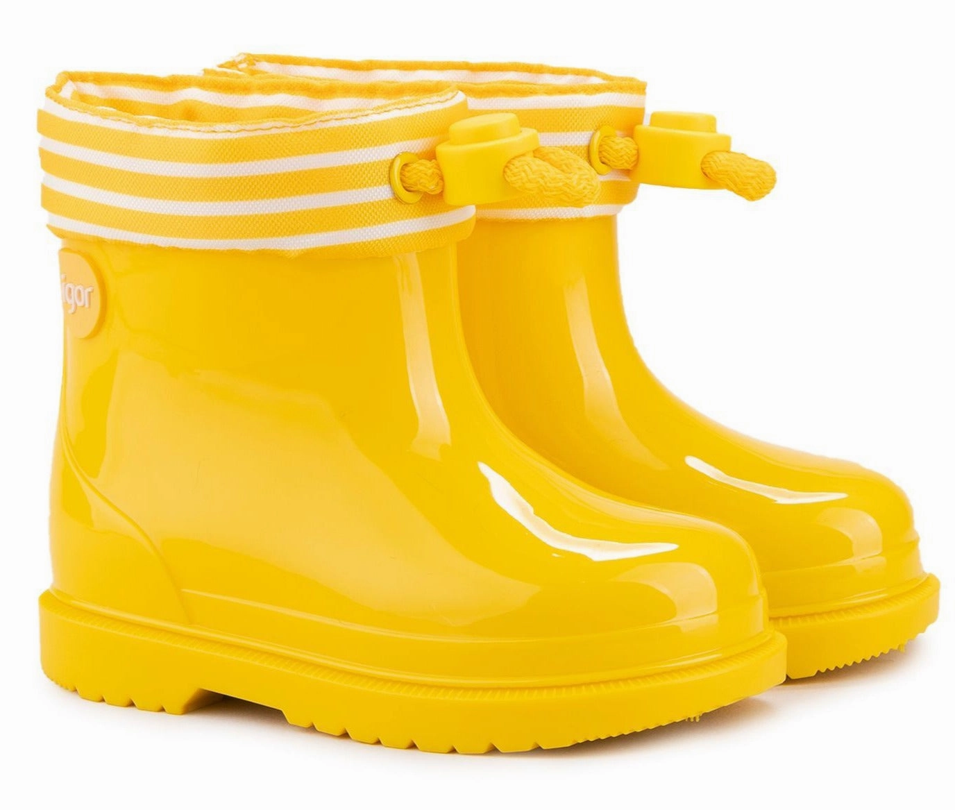 Igor Boy's and Girl's Bimbi Navy Rain Boots, Yellow