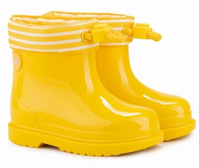 Igor Boy's and Girl's Bimbi Navy Rain Boots, Yellow