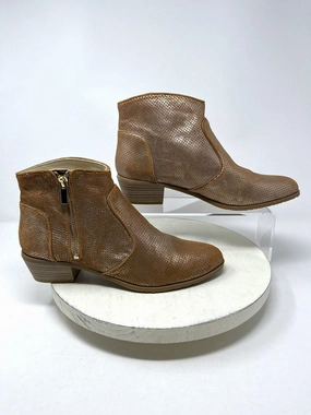 INC Size 9.5 Copper & Gold Perforated Dots Bootie NWOB