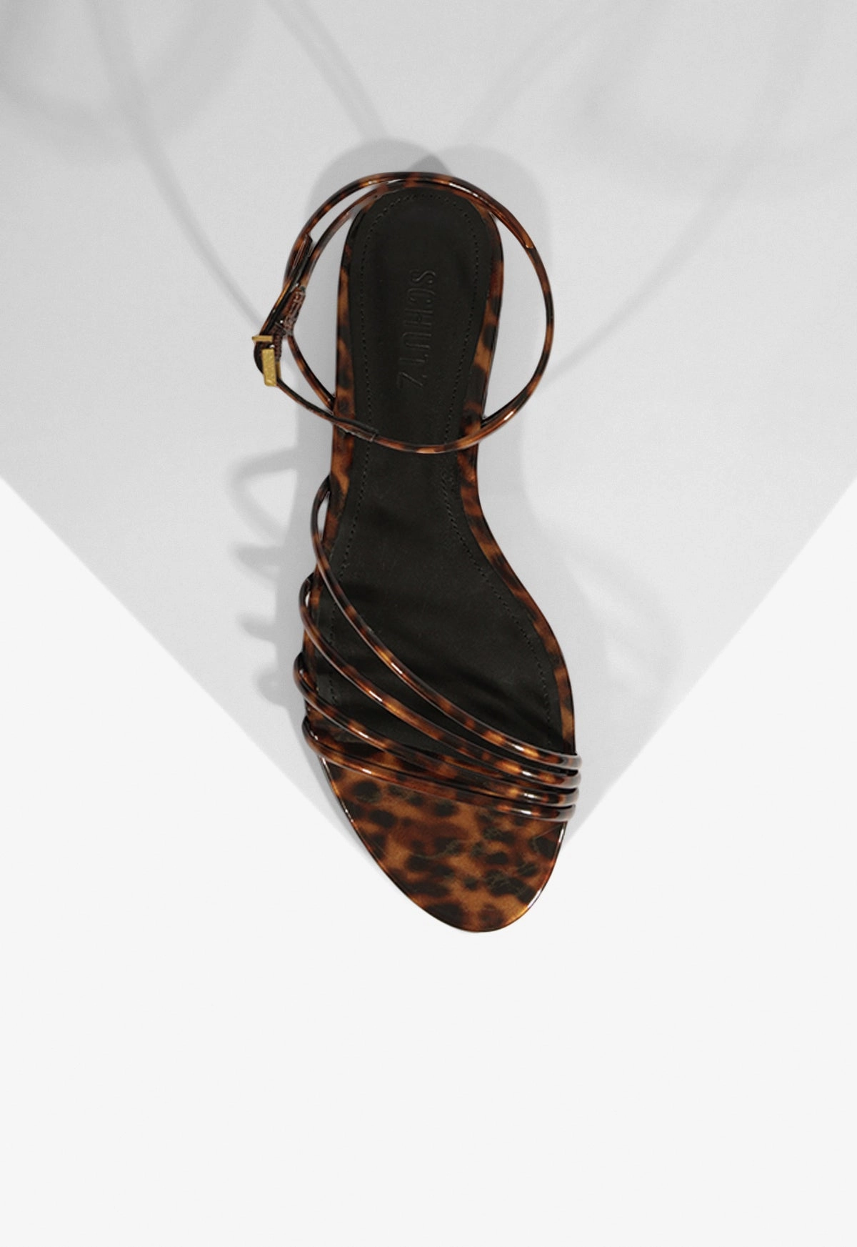Inez Animal Print Leather Flat Sandal