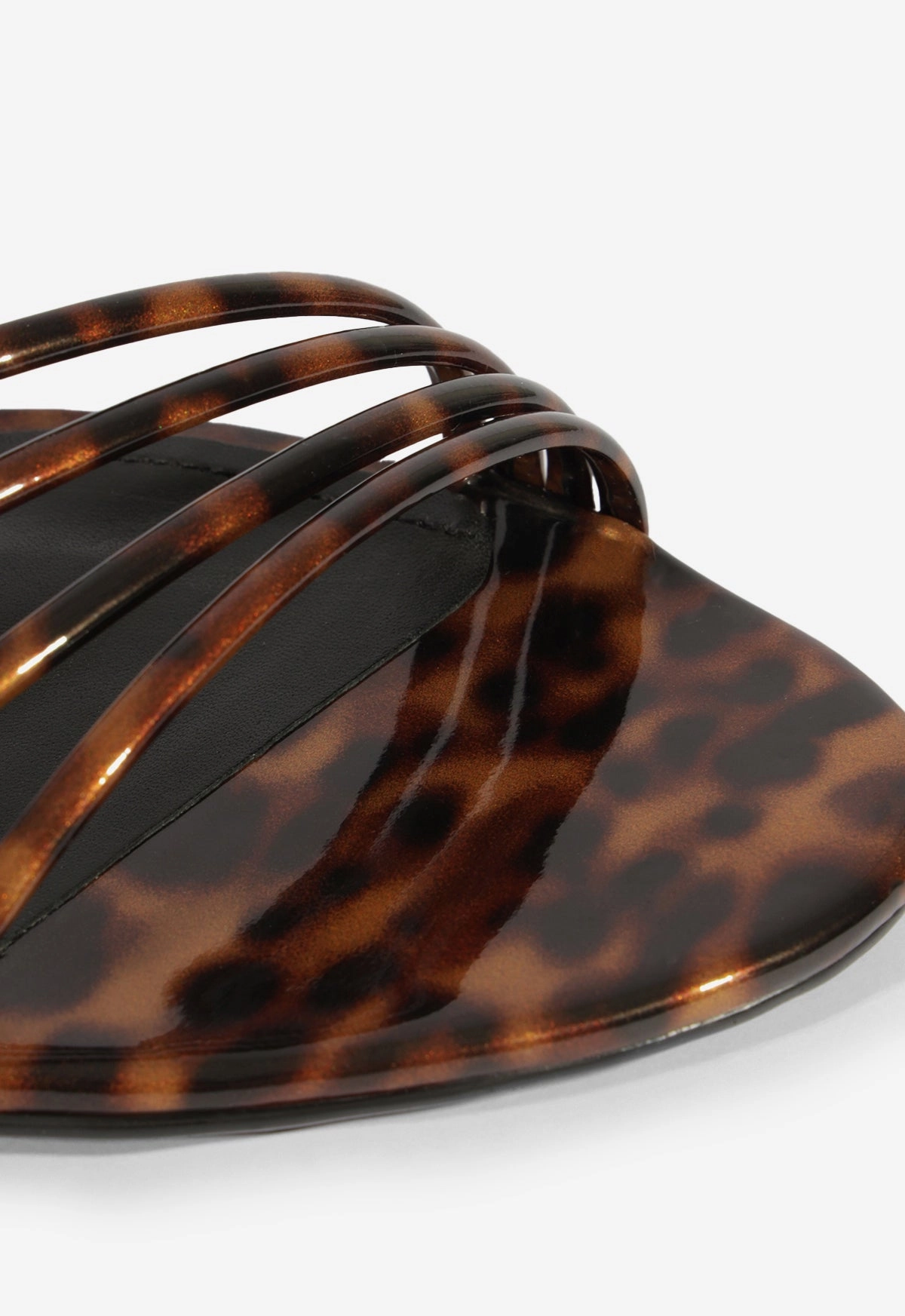 Inez Animal Print Leather Flat Sandal