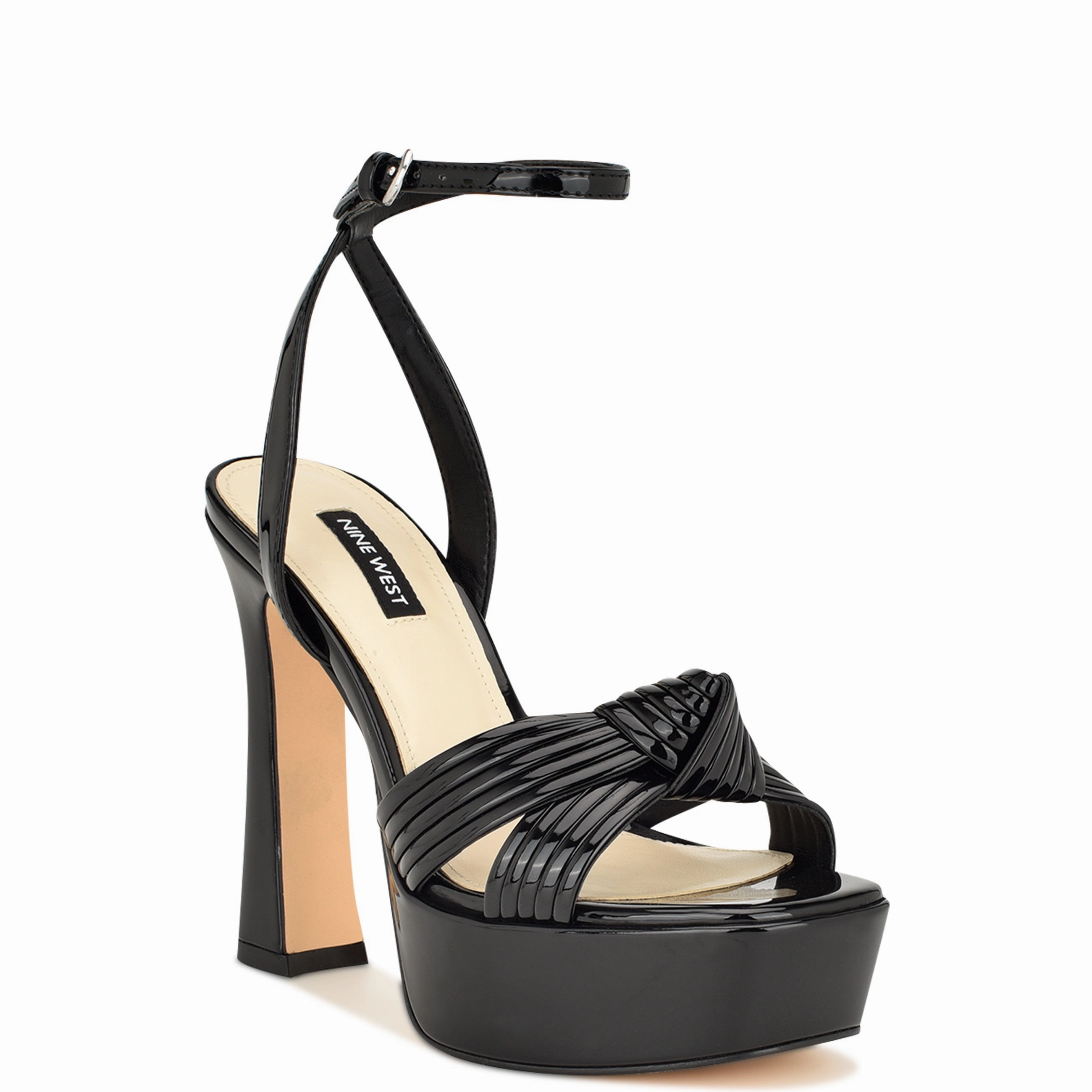 Irna Platform Ankle Strap Knotted Sandals