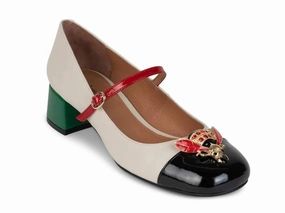 Jeffrey Campbell: Jitterbug in Ivory, Black, Red & Green