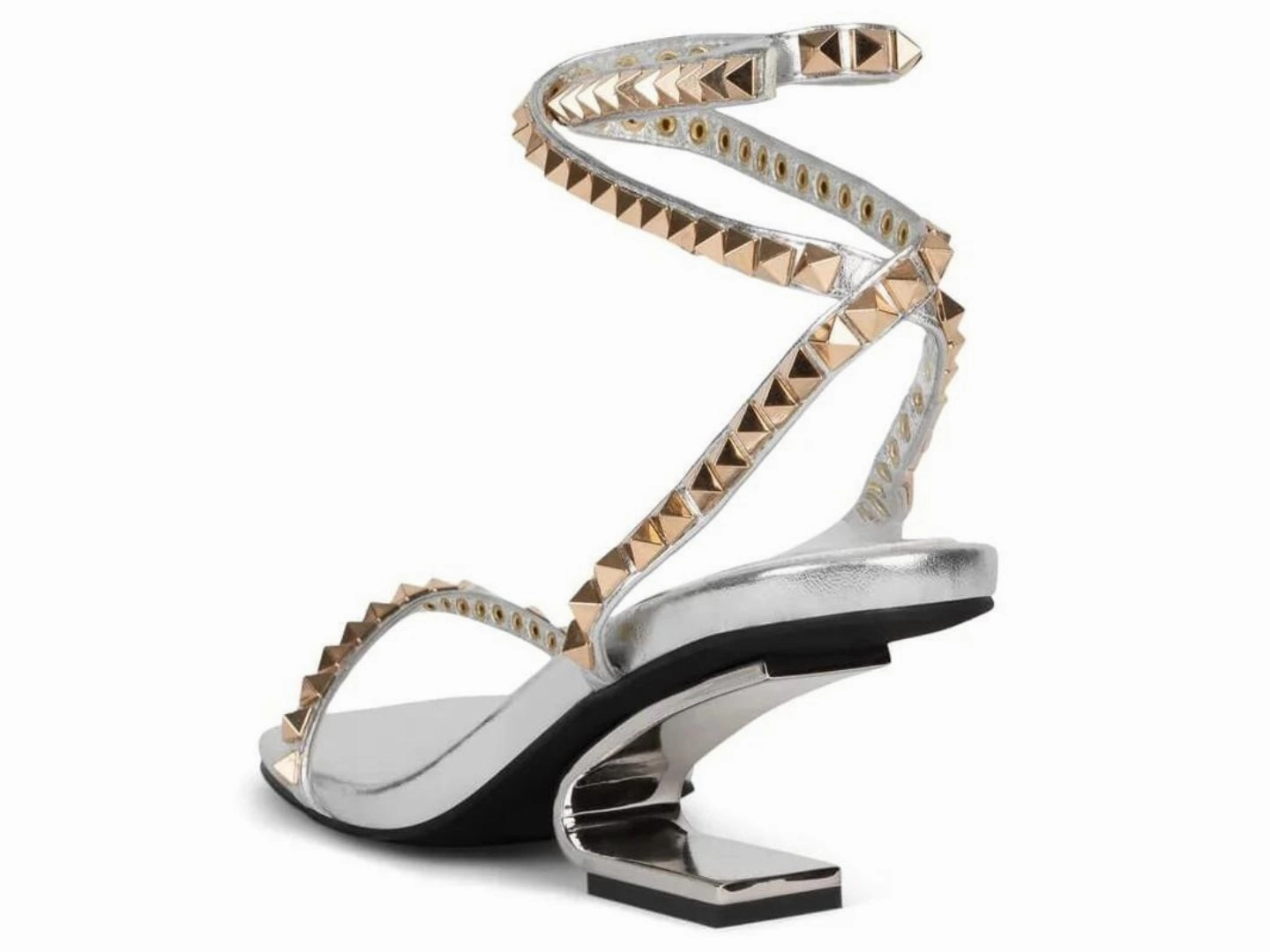 Jeffrey Campbell: Luxor-LB in Silver Gold Combo