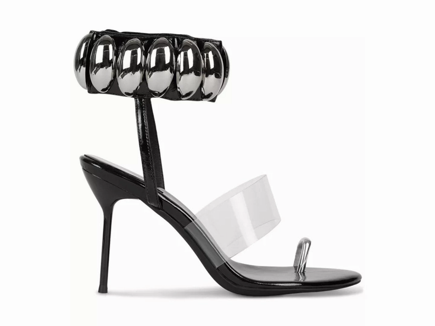Jeffrey Campbell: Occasion in Black Patent & Silver