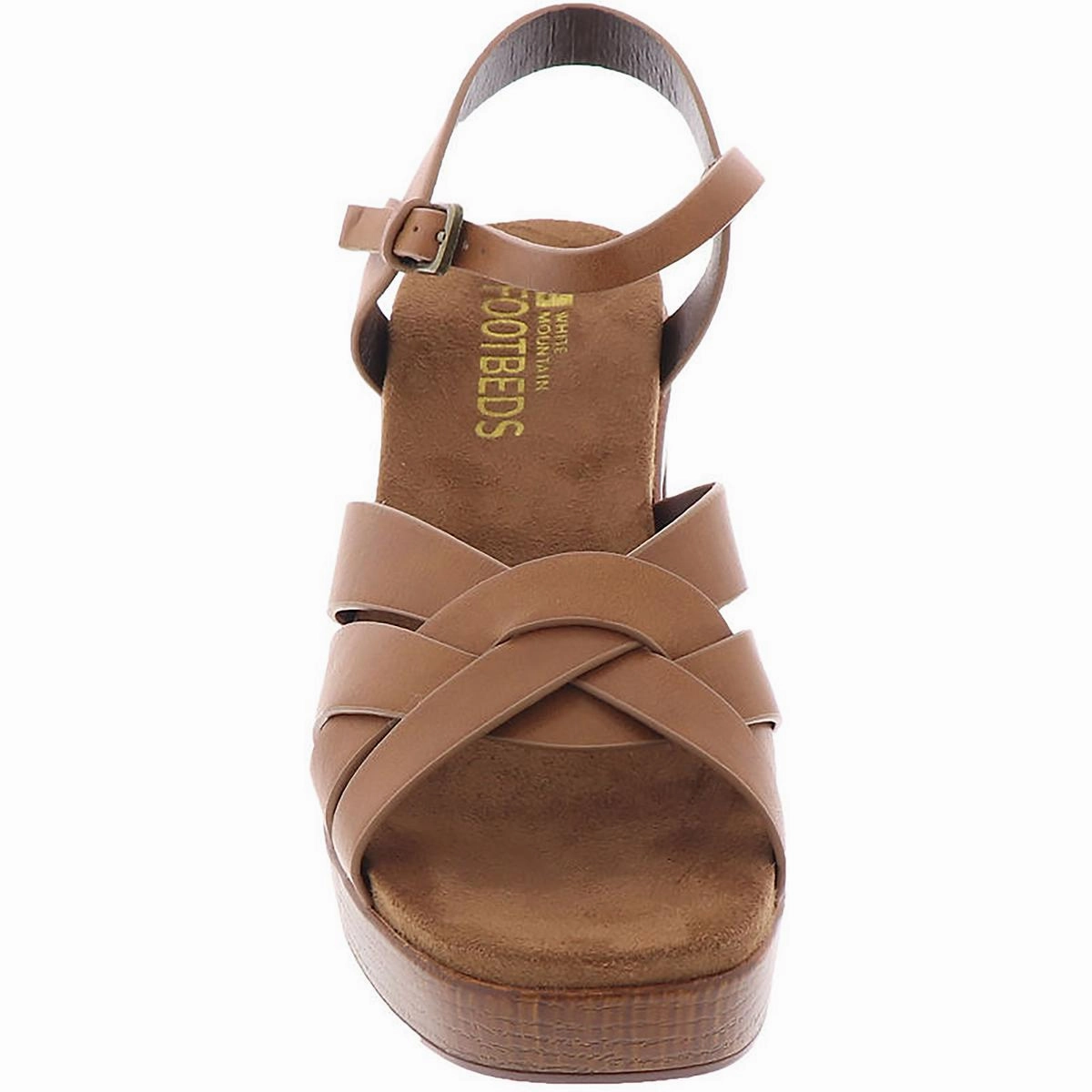 Jezebel Womens Faux Leather Open Toe Slingback Sandals