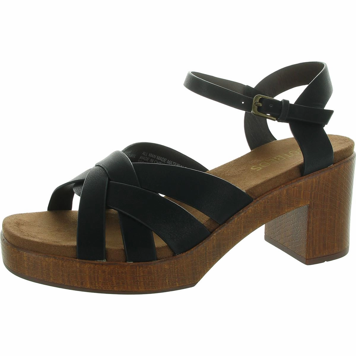Jezebel Womens Faux Leather Open Toe Slingback Sandals