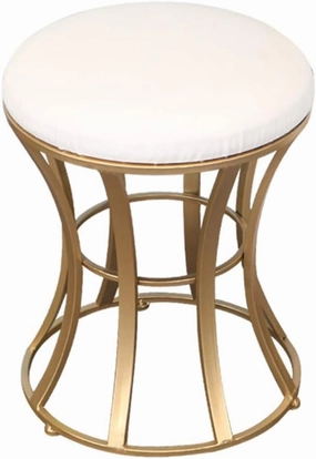 JHSLXD Dressing Stool Schoolgirl Bedroom Golden Round Stool Fitting Room Shoe Change Stool Multifunction Child Dining Stool Creative Decoration Furniture,Gold