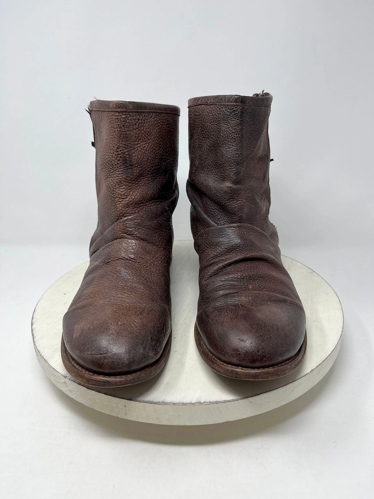 John Fluevog Size W10/M8 Brown Distressed Boots