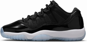 Jordan 11 Low Space Jam Grade School Size 4Y Black/Varsity Royal-White (FV5121-004)