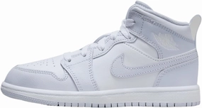 Jordan 1 Mid Little Kids' Shoes (FD8781-400, Cobalt Bliss/Neutral Grey/White)