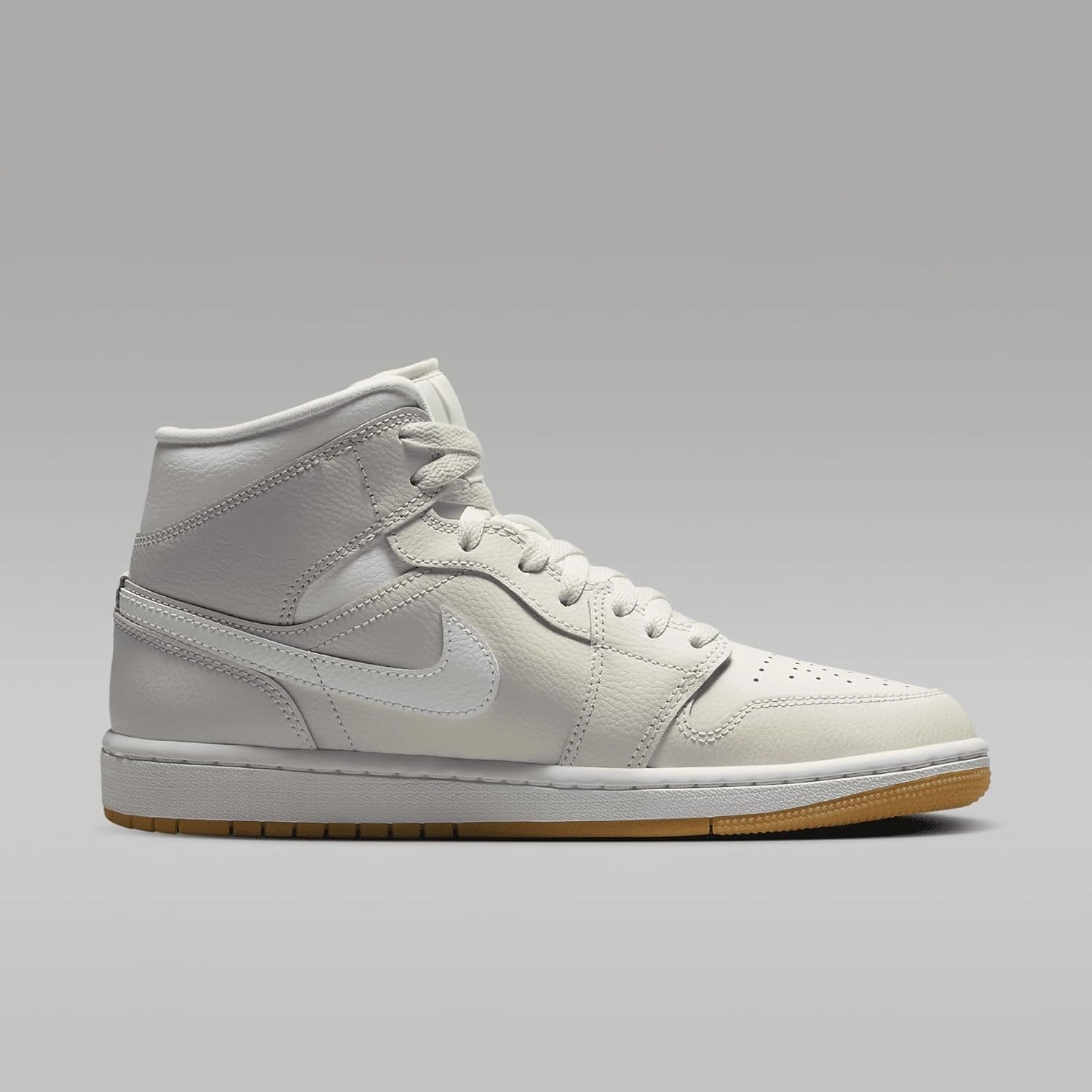 Jordan Air 1 Mid Women's Shoes (BQ6472-021, Phantom/Gum Light Brown/White)