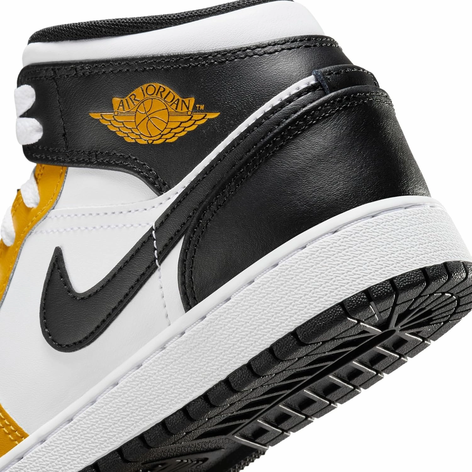 Jordan Big Kid's 1 Mid White/Green Glow-Black (DQ8423 103)