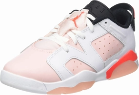 Jordan Girl's 6 Retro Low (Little Kid) White/Atmosphere/Infrared 23/Black 11 Little Kid M