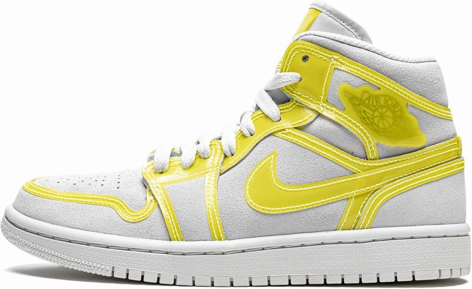 Jordan Nike Women's Wmns Air 1 Mid Lx Opti Yellow, Off White/Opti Yellow/White, 10W