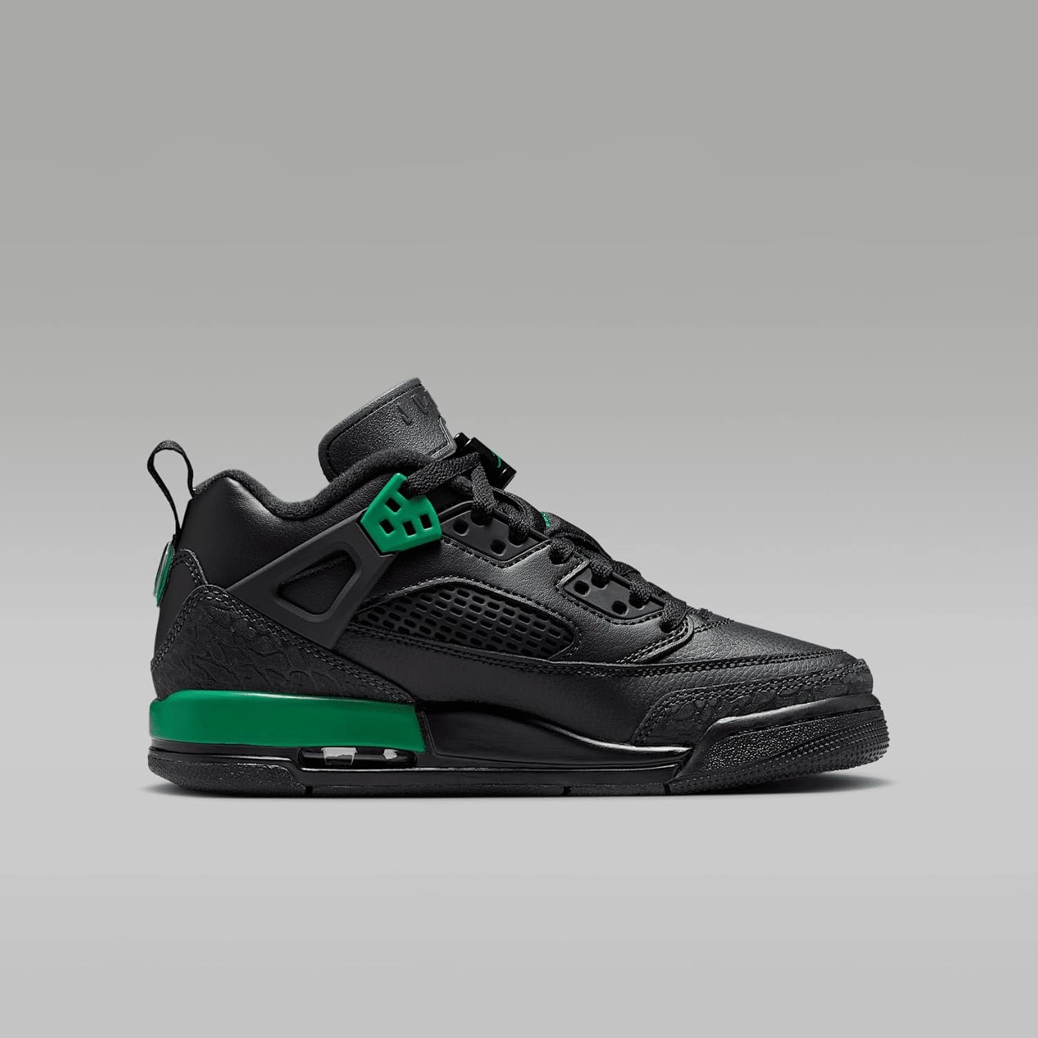 Jordan Spizike Low Big Kids' Shoes (FQ3950-003, Black/Anthracite/Pine Green)