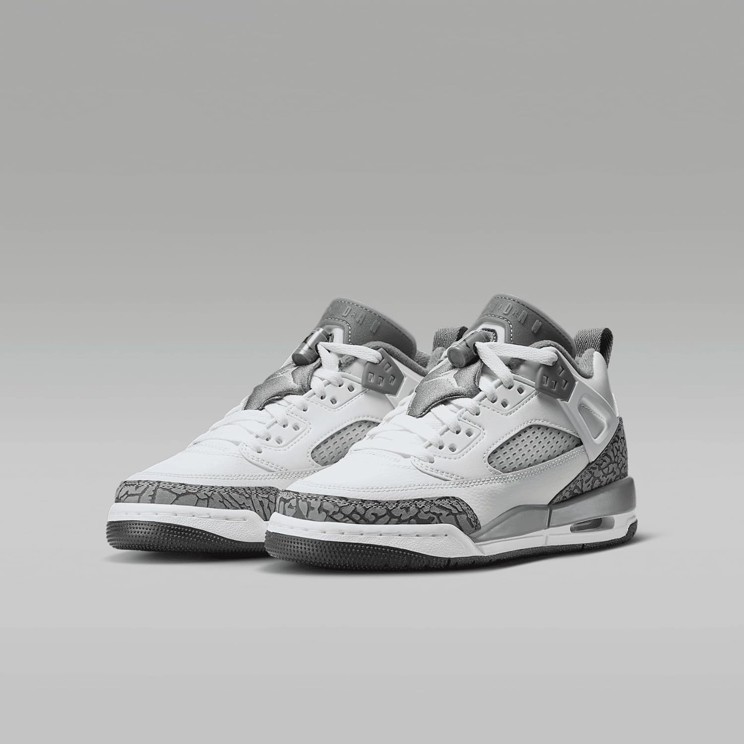 Jordan Spizike Low Big Kids' Shoes (FQ3950-102, White/Anthracite/Wolf Grey/Cool Grey)