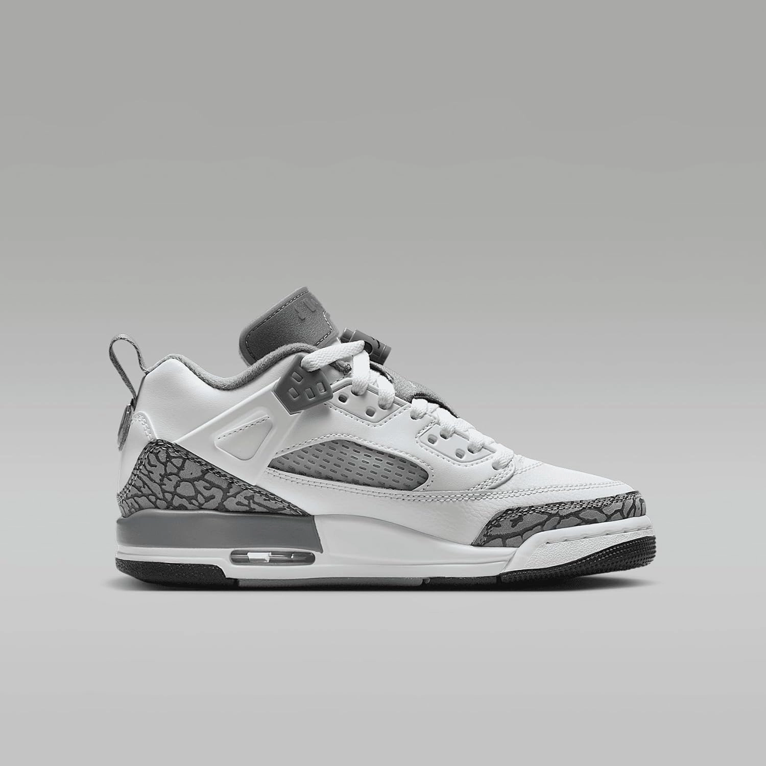 Jordan Spizike Low Big Kids' Shoes (FQ3950-102, White/Anthracite/Wolf Grey/Cool Grey)
