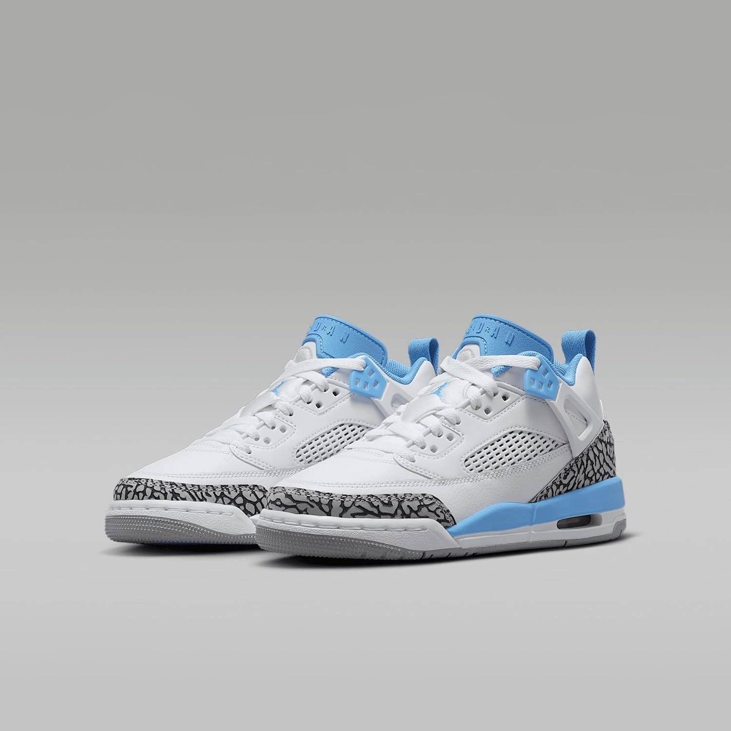 Jordan Spizike Low Big Kids' Shoes (FQ3950-141, White/Wolf Grey/Anthracite/University Blue)