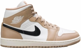 Jordan Women's Air 1 Mid Sail/Black-Desert (BQ6472 103) - 11.5