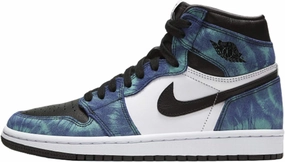 Jordan Womens Air 1 High WMNS CD0461 100 Tie-Dye - Size 6W Black/White/White