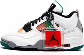 Jordan Womens Air 4 Retro WMNS AQ9129 100 Rasta - Lucid Green - Size 12W