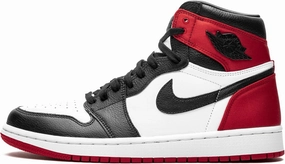 Jordan Womens WMNS Air 1 High OG CD0461 016 Satin Black Toe - Size 5W
