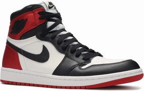 Jordan Womens WMNS Air 1 High OG CD0461 016 Satin Black Toe - Size 7.5W