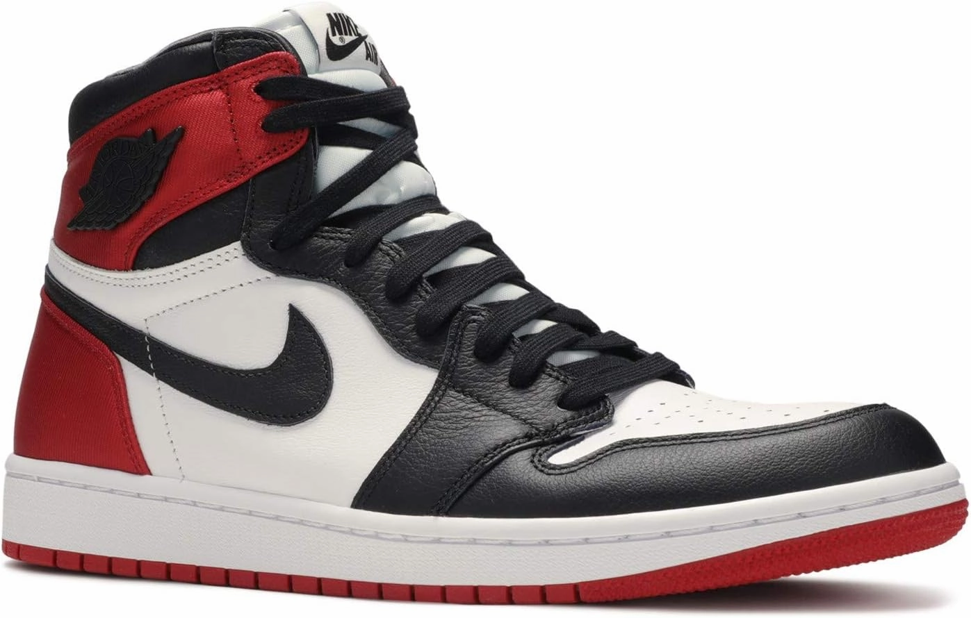 Jordan Womens WMNS Air 1 High OG CD0461 016 Satin Black Toe - Size 7.5W