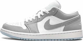 Jordan Womens WMNS Air 1 Low DC0774 105 White/Wolf Grey - Size 11.5W