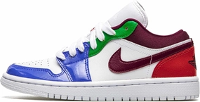 Jordan Womens WMNS Air 1 Low SE DB5455 100 White/Multicolor - Size 10.5W