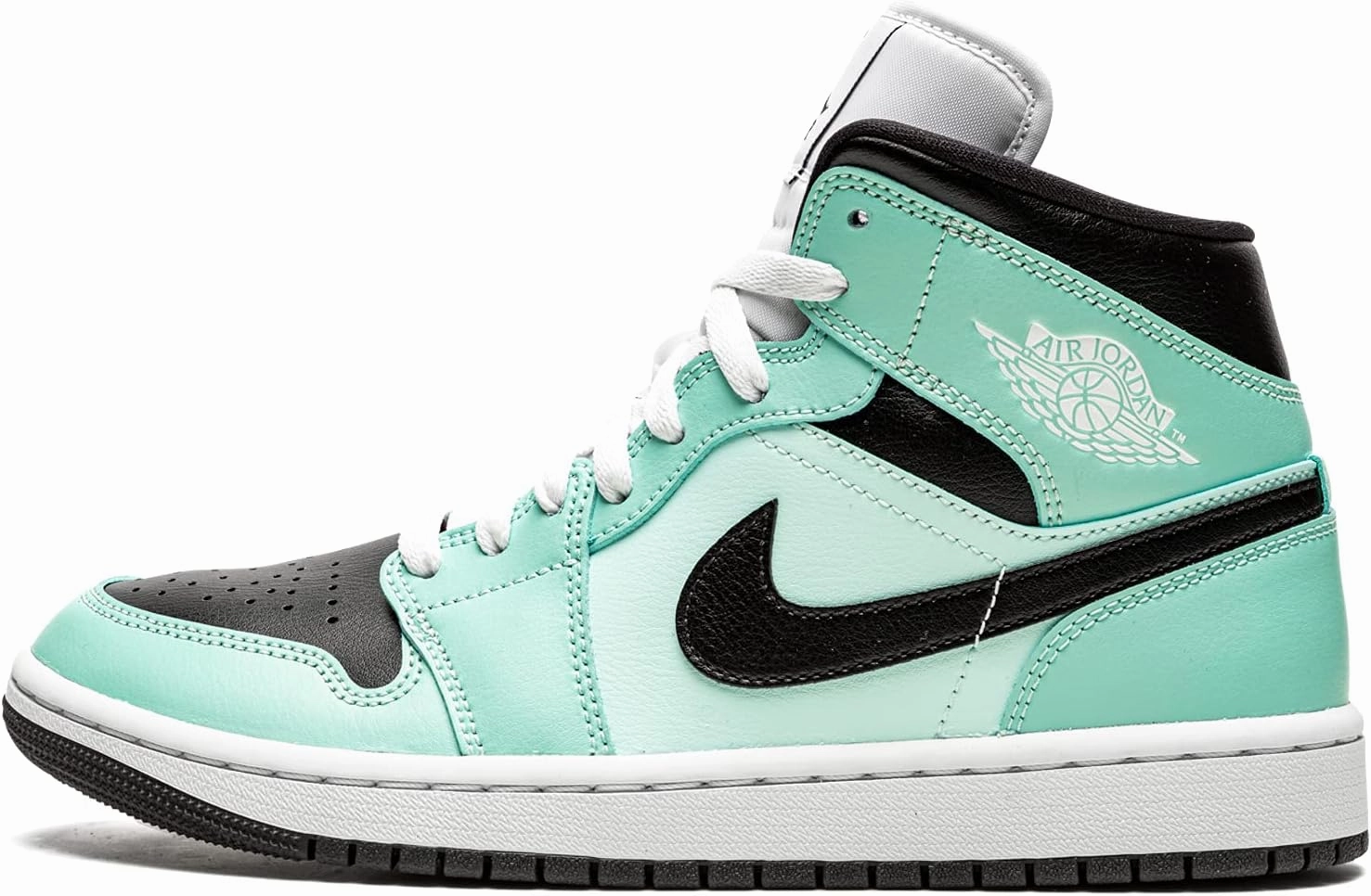 Jordan Womens WMNS Air Jordan 1 MID BQ6472 300 Aqua Black - Size 6W