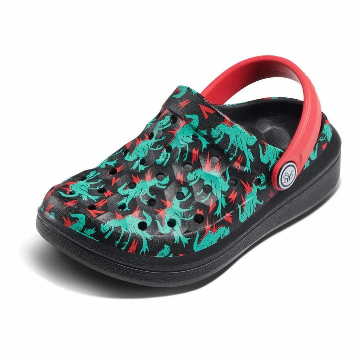 Joybees Dino Bolt Red Toddler Varsity Clog