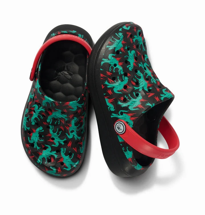 Joybees Dino Bolt Red Toddler Varsity Clog