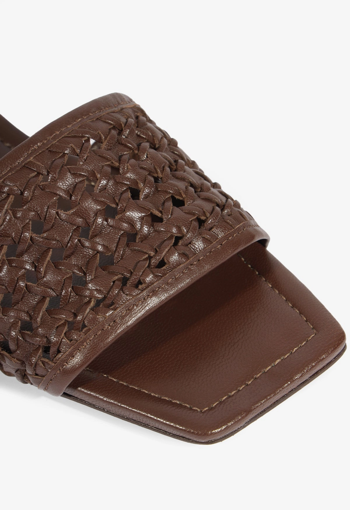 Juliet Brown Leather Flat Sandal