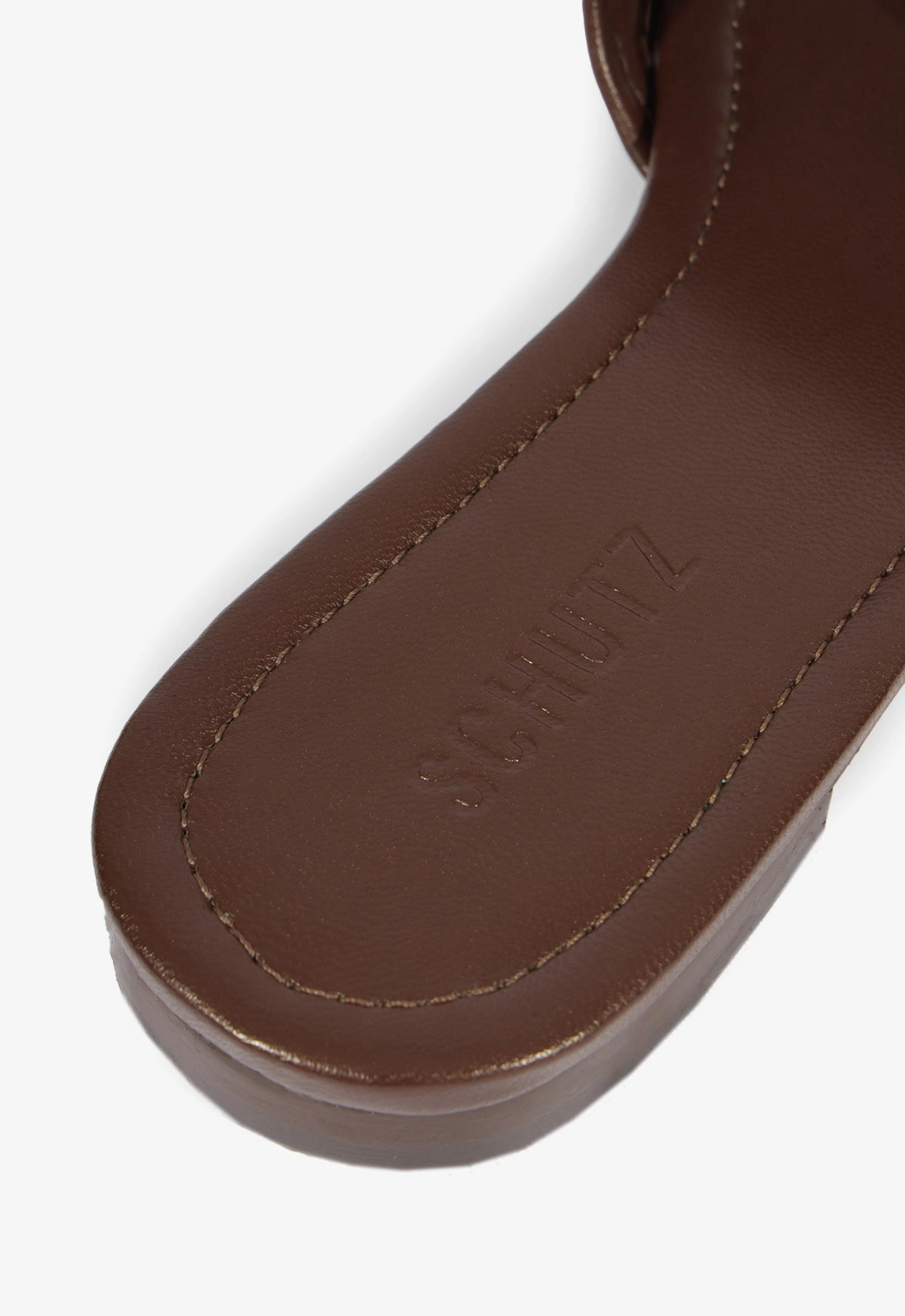 Juliet Brown Leather Flat Sandal