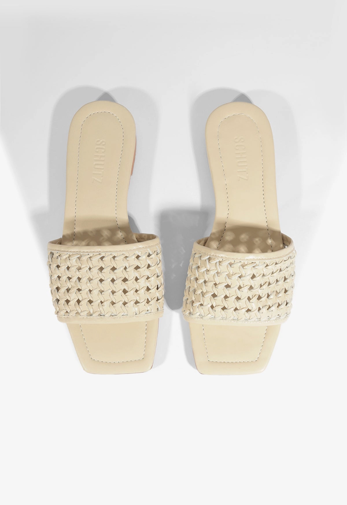 Juliet White Leather Flat Sandal