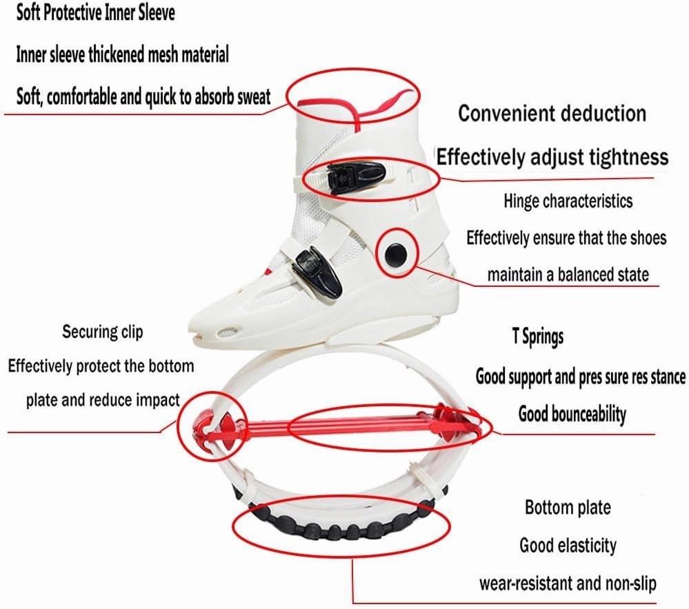 Jumps Shoes Kangaroo Jumping Shoes | Adults Bounce Shoes | Women Teen Exercise Bouncing Moon Shoes | Women's Sizes 6-7 | Youth's Sizes 4.5-5.5