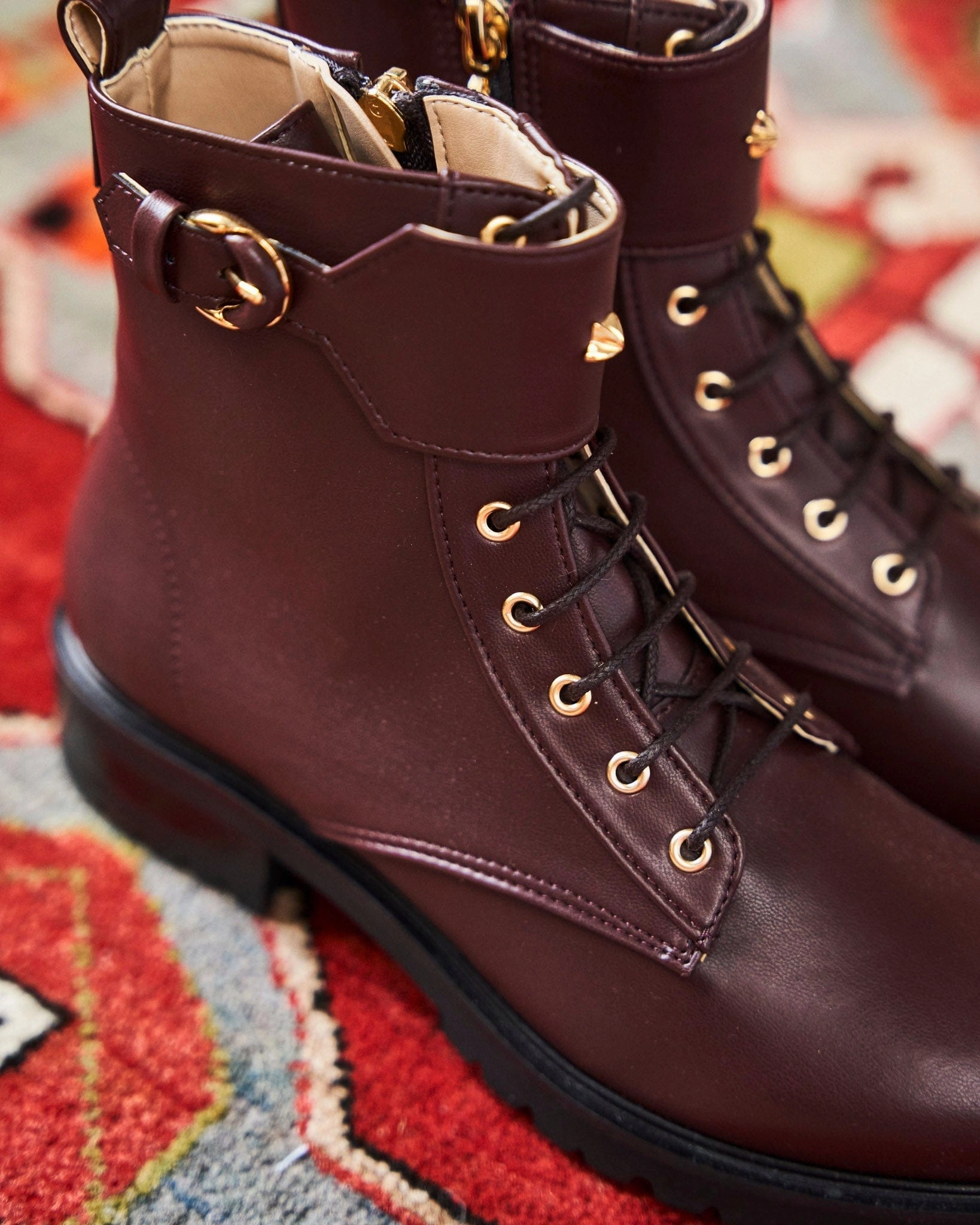 Jupiter Vegan Recycled Grain Lace-up Boots | Chocolate