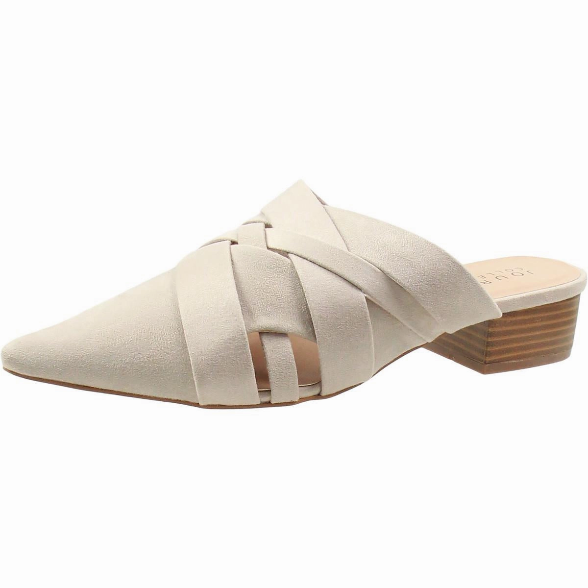 Kalida Womens Pointed Toe Slip On Mule Sandals