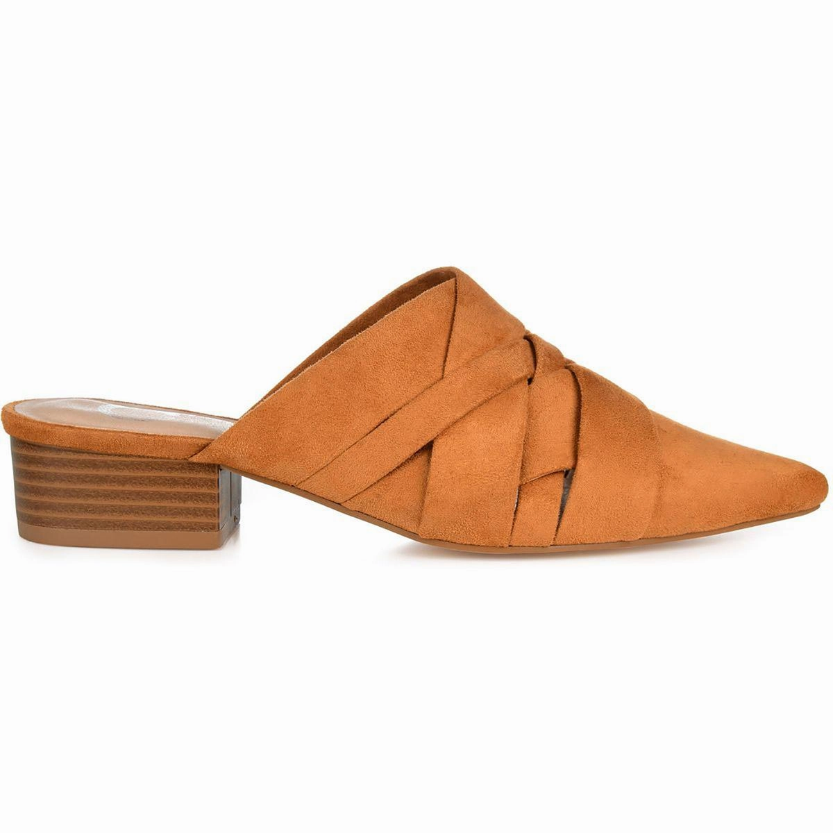 Kalida Womens Pointed Toe Slip On Mule Sandals