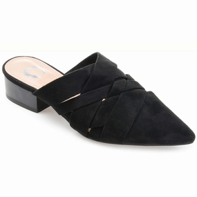 Kalida Womens Pointed Toe Slip On Mule Sandals
