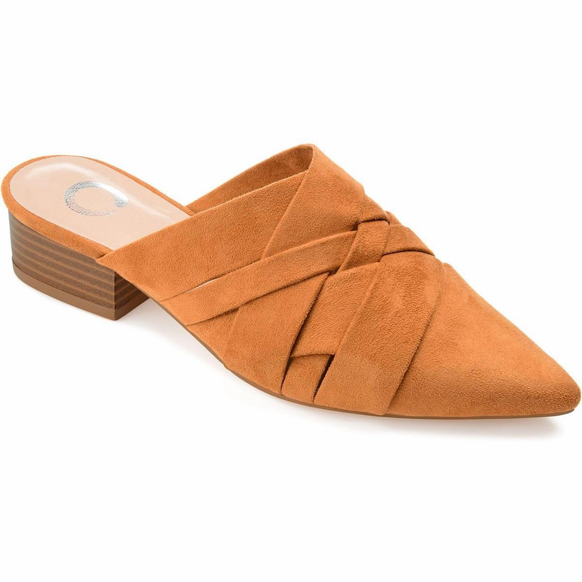 Kalida Womens Pointed Toe Slip On Mule Sandals