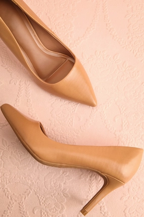 Karah Beige | Pointed-Toe Pumps