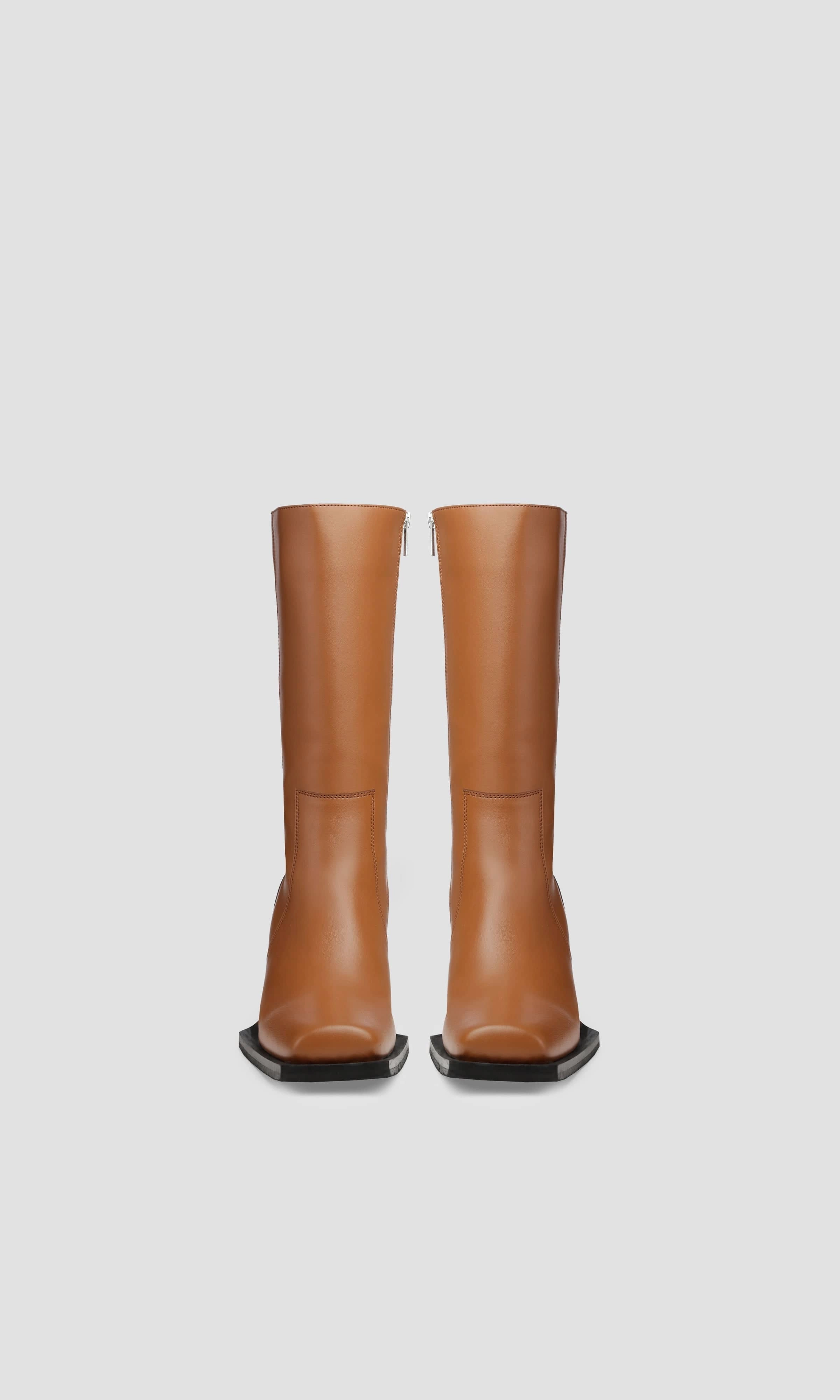 Karel X Vegan Apple Leather Calf Boots | Ginger
