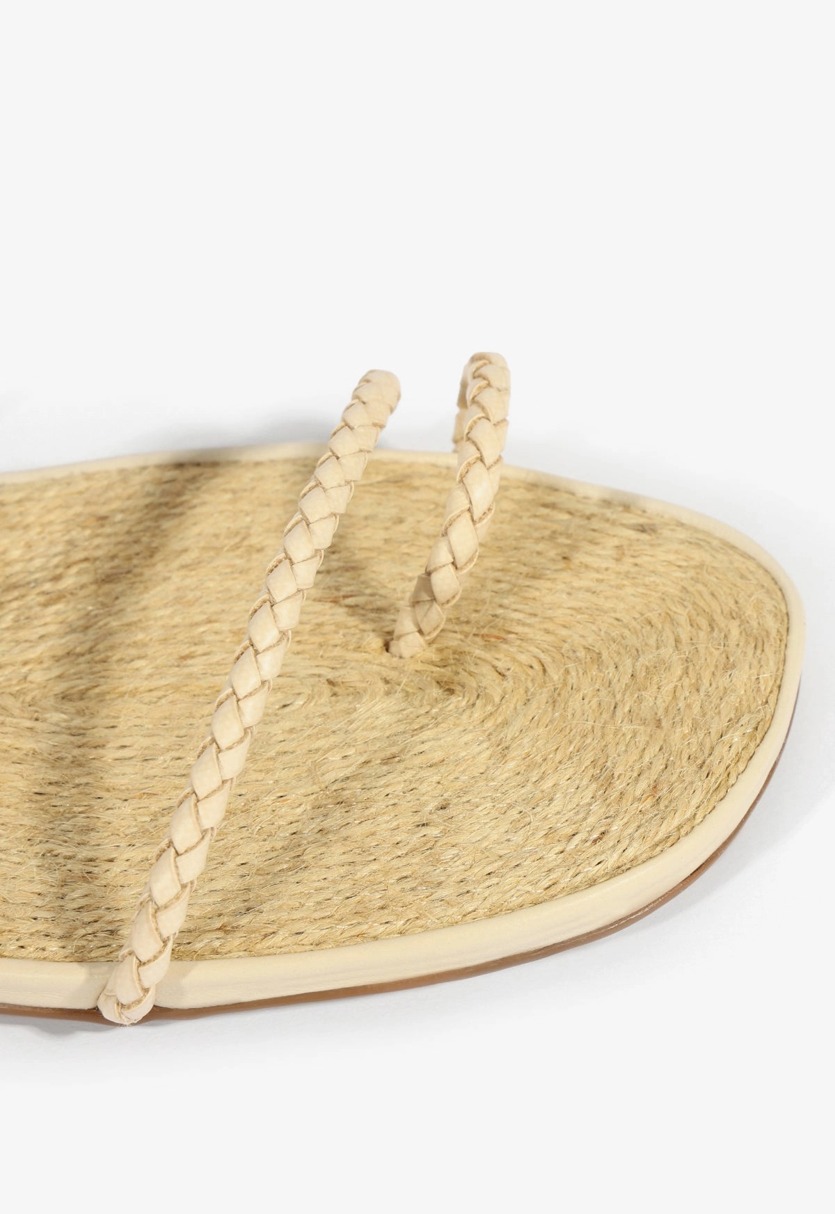 Kaya Beige Leather Flat Sandal